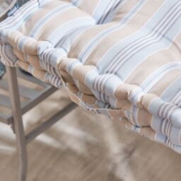 Dibor Set of 4 Giant Striped Chair Seat Pad Box Cushions L50 x W50cm - Size: 50 cm x 50 cm - thumbnail 3