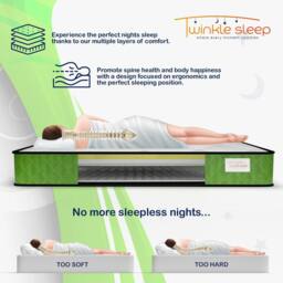 Twinkle Sleep 3FT Single Kids Mattress - Comfort, Support & Peaceful Sleep for Babies in Green - thumbnail 5
