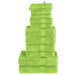 Berkfield Home Soft 12 Piece Premium Towel Set SOLUND Green 600 gsm - thumbnail 2