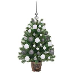Berkfield Home Artificial Christmas Tree with 150 LEDs Green 65 cm PE & PVC - thumbnail 5