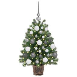 Berkfield Home Artificial Christmas Tree with 150 LEDs Green 65 cm PE & PVC - thumbnail 3