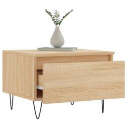 Berkfield Home Modern Coffee Tables 2 pcs Sonoma Oak 50x46x35 cm Engineered Wood in Light Brown - Size: 50 x 46 x 35 cm - thumbnail 4
