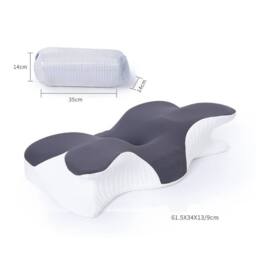 FLAVORA Orthopedic Memory Foam Pillow in Grey - Size: Cot - thumbnail 2