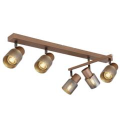 Netlighting Satella Ceiling Spotlight Bar Coffee Colored Matt 5x E14 in Brown - thumbnail 6