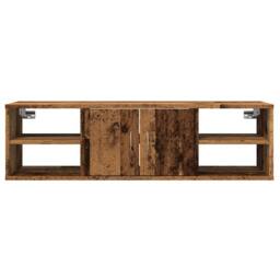 Berkfield Home Wall Cabinet Old Wood 101x30x29 cm Engineered Wood in Brown - Size: 101 x 30 x 29 cm - thumbnail 4