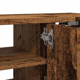Berkfield Home Wall Cabinet Old Wood 101x30x29 cm Engineered Wood in Brown - Size: 101 x 30 x 29 cm - thumbnail 7