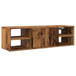 Berkfield Home Wall Cabinet Old Wood 101x30x29 cm Engineered Wood in Brown - Size: 101 x 30 x 29 cm - thumbnail 3
