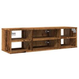 Berkfield Home Wall Cabinet Old Wood 101x30x29 cm Engineered Wood in Brown - Size: 101 x 30 x 29 cm - thumbnail 6