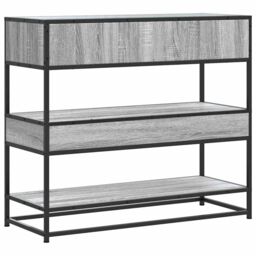 Berkfield Home Console Table Grey Sonoma 90x35x80 cm Engineered Wood - Size: 90 x 35 x 80 cm - thumbnail 7
