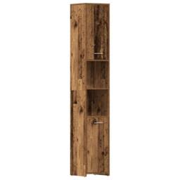 Berkfield Home 3 Piece Bathroom Furniture Set Old Wood Engineered Wood in Brown - thumbnail 4