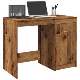 Berkfield Home Elegant Desk Old Wood 100x50x76 cm Engineered Wood in Brown - Size: 100 x 50 x 76 cm - thumbnail 2