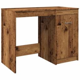 Berkfield Home Elegant Desk Old Wood 100x50x76 cm Engineered Wood in Brown - Size: 100 x 50 x 76 cm - thumbnail 3