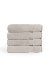 Martex 100% Cotton, 750gsm Hand Towels (Pack of 4) in Silver - thumbnail 5