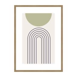 nielsen Velino Picture Frame 50x70cm - Glass Front & Abstract Poster Print in Light Oak - Size: 50x70 cm - thumbnail 1