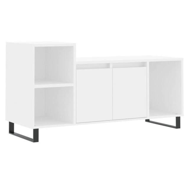 Berkfield Home TV Cabinet White 100x35x55 cm Engineered Wood - Size: 100 x 35 x 55 cm - image 1