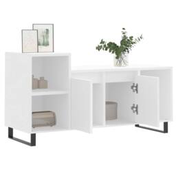 Berkfield Home TV Cabinet White 100x35x55 cm Engineered Wood - Size: 100 x 35 x 55 cm - thumbnail 4