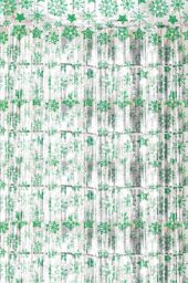 Netagon Shimmer Tinsel Curtain Christmas Snow Design 2.5M x 1M Green - thumbnail 7