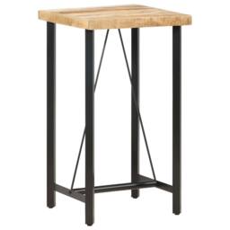 Berkfield Home Beautiful Bar Table 60x60x107 cm Rough Mango Wood in Brown - Size: 60 x 60 x 107 cm - thumbnail 2