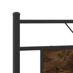 Berkfield Home Metal Bed Frame without Mattress Smoked Oak 180x200 cm Super King in Brown - thumbnail 9