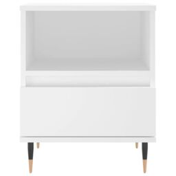 Berkfield Home Bedside Cabinet White 40x35x50 cm Engineered Wood - Size: 40 x 35 x 50 cm - thumbnail 5