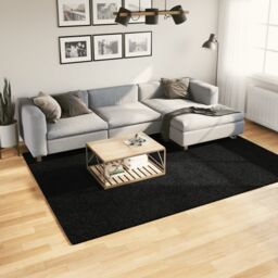 Berkfield Home Rug OVIEDO Short Pile Black 200x280 cm - Size: Medium - thumbnail 1