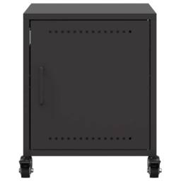Berkfield Home Bedside Cabinet Black 36x39x43.5 cm Steel - thumbnail 6