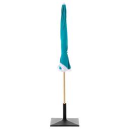 Wyld and Coco Turquoise Market Parasol 2.32 m Polyester Canopy with Steel Pole in Blue - thumbnail 7