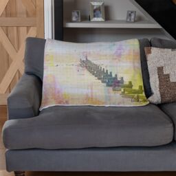 Benjamin Tate Design Colourful Beach Blanket in Natural - Size: 120 cm x 150 cm - thumbnail 2