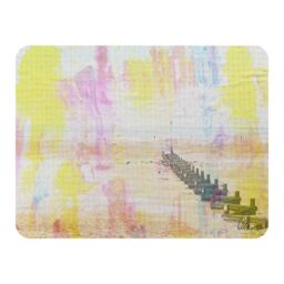 Benjamin Tate Design Colourful Beach Blanket in Natural - Size: 120 cm x 150 cm - thumbnail 1