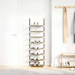 Berkfield Home Shoe Rack 8-Tier Black 44x28x145 cm Non-woven Fabric - Size: 44 x 28 x 145 cm - thumbnail 4