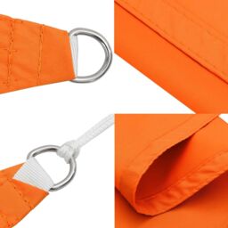 Berkfield Home Sunshade Sail Oxford Fabric Rectangular 2.5x5 m Orange - thumbnail 7