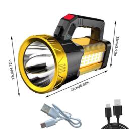 Havendro Super Bright LED Spot Light Searchlight Hand Torch in Black - thumbnail 2