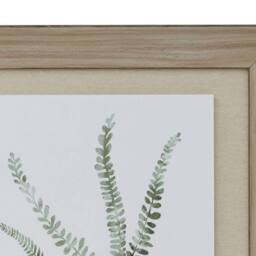 Hill Interiors Delicate Fern Watercolour Wood Framed Art Print in Dark Brown - thumbnail 2