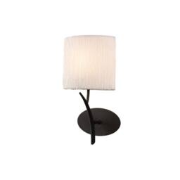 Netlighting Eve Wall Lamp Switched 1 Light E27 Anthracite with White Oval Shade in Black - thumbnail 1