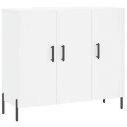 Berkfield Home Sideboard White 90x34x80 cm Engineered Wood - Size: 90 x 34 x 80 cm - thumbnail 3