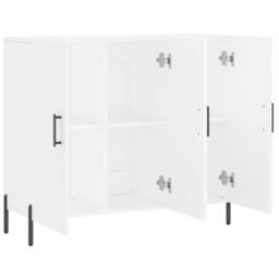 Berkfield Home Sideboard White 90x34x80 cm Engineered Wood - Size: 90 x 34 x 80 cm - thumbnail 5