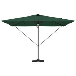 Berkfield Home Cantilever Roma Parasol with LEDs Green 286x285x270 cm Aluminium - Size: 286 x 285 x 270 cm - thumbnail 5