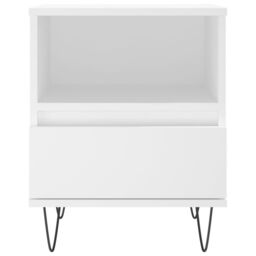 Berkfield Home Bedside Cabinet White 40x35x50 cm Engineered Wood - Size: 40 x 35 x 50 cm - thumbnail 6