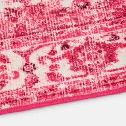 OHS Vintage Print Washable Runner Rug Non Slip Area Floor Mat in Bright Pink - Size: 60 cm x 150 cm - thumbnail 4