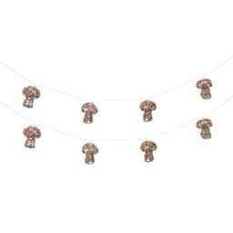 ValueLights Mushroom Rattan 10 x Battery Operated Outdoor Garden String Lights in Brown - thumbnail 2