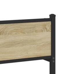 Berkfield Home Metal Bed Frame without Mattress Sonoma Oak 90x190 cm Single in Light Brown - thumbnail 8