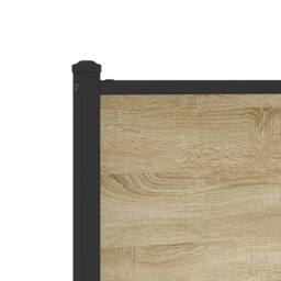 Berkfield Home Metal Bed Frame without Mattress Sonoma Oak 90x190 cm Single in Light Brown - thumbnail 9
