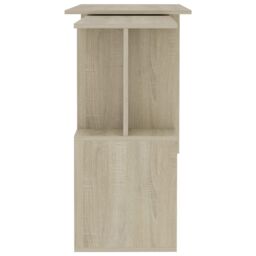 Berkfield Home Corner Desk Sonoma Oak 200x50x76 cm Engineered Wood in Brown - Size: 200 x 50 x 76 cm - thumbnail 6