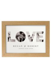 Personalised Memento Company Personalised LOVE Photo Upload A4 Oak Framed Print in Light Oak - thumbnail 4