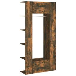 Berkfield Home Hallway Cabinets 2 pcs Smoked Oak Engineered Wood in Brown - thumbnail 1