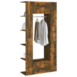 Berkfield Home Hallway Cabinets 2 pcs Smoked Oak Engineered Wood in Brown - thumbnail 4