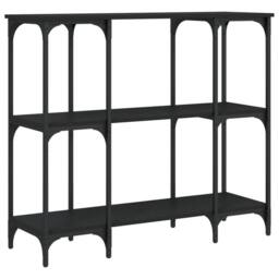 Berkfield Home Console Table Black 102x35x90 cm Engineered Wood - Size: 102 x 35 x 90 cm - thumbnail 6