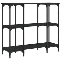 Berkfield Home Console Table Black 102x35x90 cm Engineered Wood - Size: 102 x 35 x 90 cm - thumbnail 1