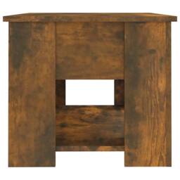 Berkfield Home Modern Coffee Table Smoked Oak 79x49x41 cm Engineered Wood in Brown - Size: 79 x 49 x 41 cm - thumbnail 7