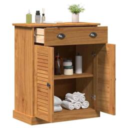 Berkfield Home Bathroom Cabinet Honey brown 68 x 34 x 80 cm Solid pine wood - thumbnail 3